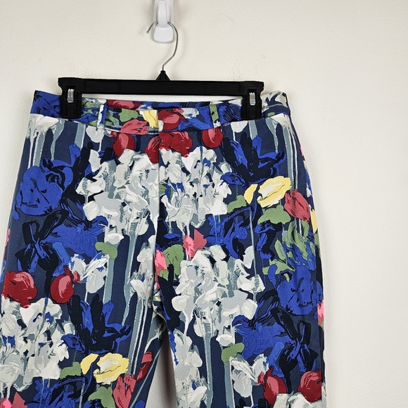 Kate Spade Floral Ankle Pants - Blue, Red, White - Picture 3 of 7